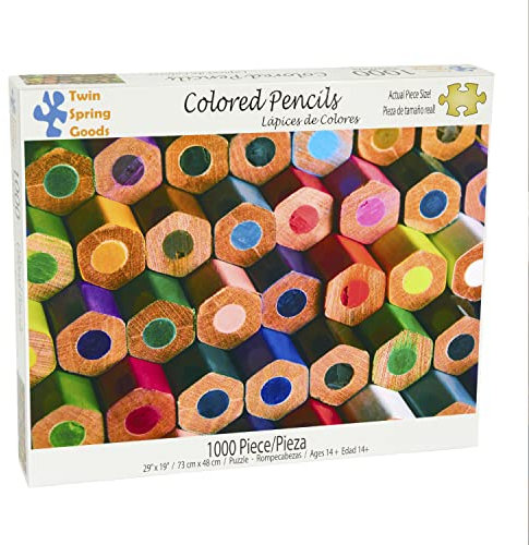 Twin Spring Goods 1000 Piece Jigsaw Puzzle, Colored Pencils, 1,000 pcs