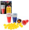 Cepewa Trinkspiel Bier Pong 48 teilig Becher + 24 Bälle je 12x blau 12x rot Partyspiel Beerpong (1 x 48tlg. Trinkspiel)