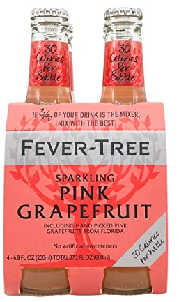 FEVER-TREE Sparkling Pink Grapefruit Mixer, 6.8 Fl Oz (Pack of 4)
