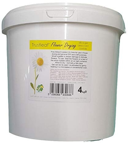 Trustleaf 4 kg Dose zum Trocknen von Blumen, Granulat, Kieselgel-Kristalle, 0,5–1 mm Kornsand (4 kg Dose - f)
