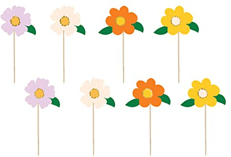 PartyDeco Tortenaufleger Blumen auf Torten Cupcake Muffins Blumenparty