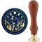 craspire Wolf Wachssiegel Stempel Mondphase Siegellack Stempel 30 mm/1.18 Zoll Abnehmbarer Messingkopf Siegelstempel Mit Holzgriff Für Einladungen Karten Geschenkverpackung