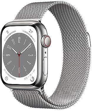 Smartwatch Apple Series 8 WatchOS 9 Plateado 32 GB 4G