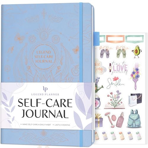 Legend Self-Care Journal – Geführtes tägliches Reflexionstagebuch zur Unterstützung der geistigen und körperlichen Gesundheit – Tägliche Stimmung, Meditation & persönliche Entwicklung Notizbuch – 18 x