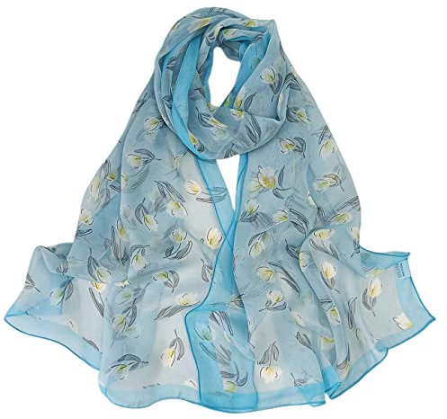 FAIRYGATE Seidentuch Frauen Seidenschal Elegante Halstuch Tuch Seidenschal Damen Mode Seide Leicht Lange Geschenke für Abendkleid Festlich 64007