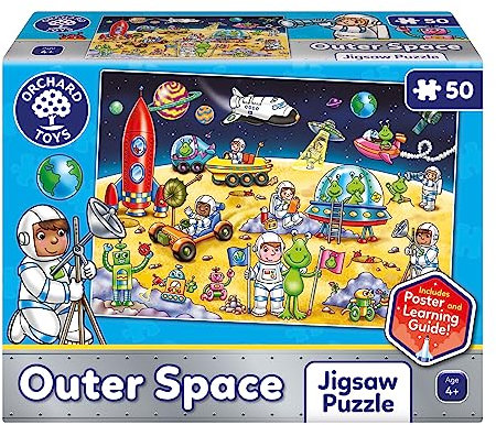 ORCHARD TOYS Outer Space Jigsaw Puzzle Age 4+, An out of this world jigsaw puzzle, for Children +, Perfect For Space Fans, Family Game, Educational Game Toy