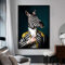 STUKE Wanddeko Wohnzimmer Zebra im Anzug Wand Bilder Poster Kunstdrucke großes Tier mit Hut Kunstdrucke Gemälde auf Leinwand Wand Bilder Bilder Wohnzimmer Heimdekoration 50x70cm Ohne Rahmen