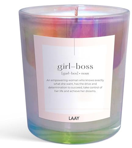 Laay Girlboss Definition Duftkerze im Glas, Geschenkidee für die besondere Person in deinem Leben, Female Empowerment Kerze (Vanille & Sandelholz)