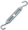 ToniTec Spannschloss mit Haken und Haken M 8 x 110 mm Stahl verzinkt DIN 1480 Seilspanner Spannschraube
