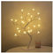 LED-Tisch-Bonsai-Baum-Lampe, USB-Baumlampe, LED-Baumlampe, Tisch-Bonsai-Baum-Lampe, Weihnachts-Schlafzimmer-Dekoration, Tisch-Nachtlicht (Weiße 24 Lichter Sakura)