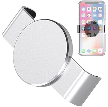 Kongou Metal Phone Clamp, Magnetic Car Mount Compatible, Universal Smartphone Holder, Silver