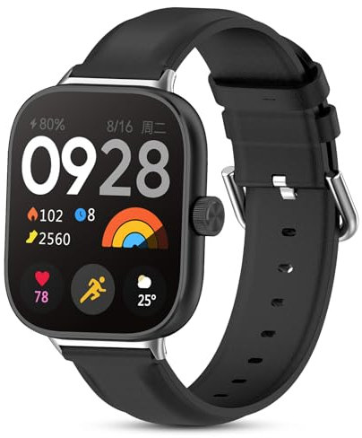 CHULN Leder Armband kompatibel mit Redmi Watch 4/Xiaomi Miband 8 Pro, Verstellbarer Ersatzarmbänder für Redmi Watch 4 Smartwatch.(No host)