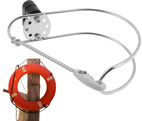 Rettungsringhalter, Rettungsringbojenhalterung | Halter für Rettungsringhalterung,Rettungsring-Deck-Hardware, verstellbare Schwimmbojenhalterung, Edelstahl-Schwimmringhalter, Hufeisenhalterung