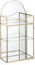 TOLIDA Schmuckschachtel aus Glas,Transparentes Schmuck Display Organizer mit Tür und Riegel Schmuckkiste mit 3-fächer Vitrine für Make-up Halskette Parfüm Ohrringens Ringe Haarbänder als Deko,Geschenk