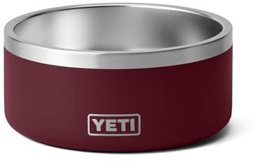 YETI Boomer 8, Stainless Steel, Non-Slip Dog Bowl, Holds 64 Ounces, Wild Vine Red