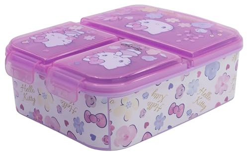 Fiambrera infantil múltiple con 3 compartimentos de Hello Kitty