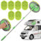 LOPYXBR Autowaschbürste 2 in 1 Autowaschbürste mit Stiel 118 cm Teleskop Mikrofaser Auto Waschbürste mit Teleskopstiel 180° Drehung Waschbürste Auto mit 5 Ersatz Moppkopf für Auto RV Trucks Wohnmobil