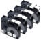 Cruxer 4-Pack Compatible for Dymo Rhino A18057 S0718330 Heat Shrink Label Tape Ribbons，Black on White 19mm x 1.5m Replacement for Dymo LabelWriter Rhino 1000 3000 4200 5000 5200