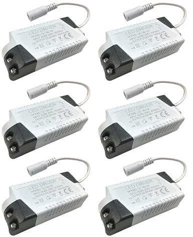 FSLiving LED-Transformator 12-18W,Led Trafo 230v auf 36-65VDC, led Driver Netzteil für LED Lichtstreifen LED Lampen Spotlight, 6er-Pack PJ0711