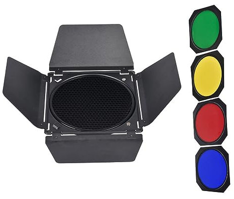 DOITOOL 4-Blatt Fotografie Barriere Filter Waben Abdeckung Fotografie Lampe Teile Zubehör