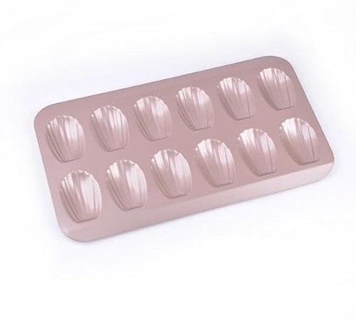 Tutoy Non-Stick Coating French Shell 3D Cake Mould, 12 Piece Set, Small Cake Baking Tray