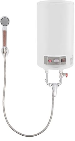 Electric Tankless Water Heater 2000W Instant Water Heater with Hand Shower 50L/ 11 Gal