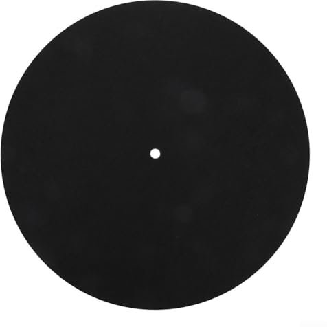 Sleek Design 3mm Thick Felt Turntable Platter Mat that Minimizes Motor Noise while Playing Records (Black)