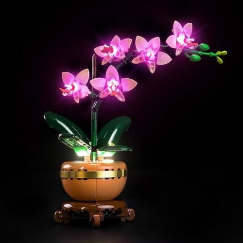 BrickBling Kit luce compatibile con Lego 10343 Mini Orchid Botanical Collection Set (nessun modello), set di illuminazione a LED, compatibile con Mini Orchid 10343 giocattolo creativo