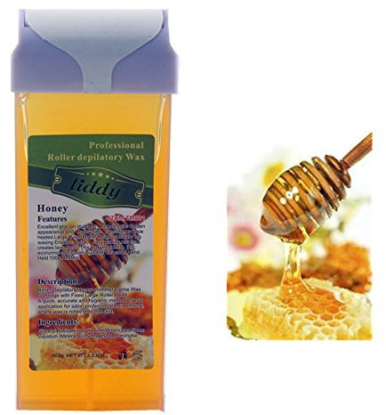Wachs-Nachfüllpatrone für Roll-On Waxing Set, Enthaarungswachs für Arme, Beine und Körper, Weicher Wachsroller (100g, Honig.)