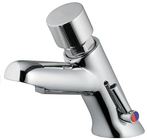 Mitigeur de lavabo série MODERN réglable et temporisé avec bouton-poussoir antiblocage - Idral