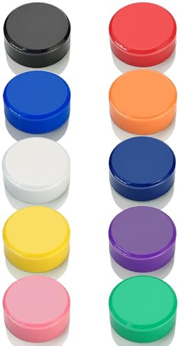 DARUITE Fridge Magnets, 10 Pack 10 Colors Whiteboard Magnets,Round Colorful Strong Magnets Small Magnets for Whiteboards, Office, Kitchen, Crafts