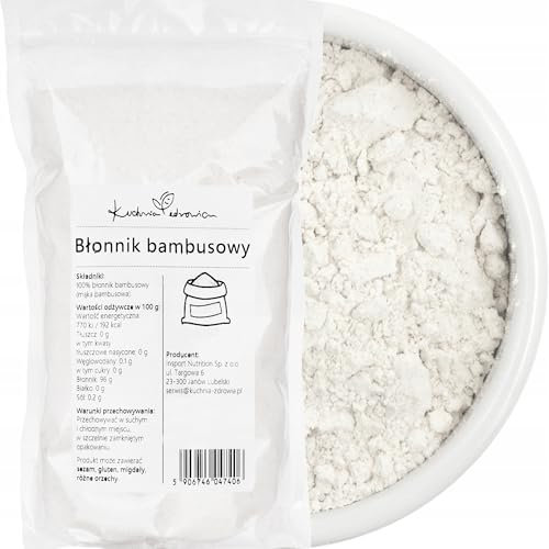 Farine de Bambou – Fibre Naturelle de Bambou | Riche en Fibres, Idéale pour la Cuisine et la Pâtisserie | KUCHNIA ZDROWIA (500 G)