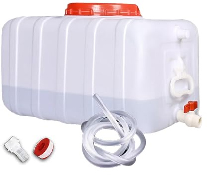 Food-Grade HDPE Water Storage Tank | 25L-200L Capacity Emergency Water Storage Tank | Heavy-Duty & Leak-Proof Plastic Water Tank | Multi-Purpose For Home, Farm, Outdoor Portable Camping Wate(Size:50L)