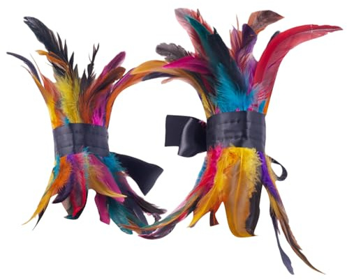 Msioytog Bracelets de cheville à plumes pour femmes et filles, fêtes costumées d ' Halloween, styles punk, bijoux de pied pelucheux, accessoires réglables, bijoux de pied à plumes, mode féminine