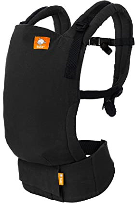 Tula Hemp Free-To-Grow Babytrage weich aus Bio Baumwolle und Hanf für Neugeborene ab Geburt (3,2-20,4 kg), Ergonomisch Baby-Tragetasche, Obsidian