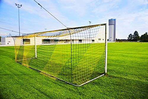 Netsportique Fußballtornetz Stadion PRO - 7,50 x 2,50 x 2 x 2m - 4mm - PP - wetterfest - knotenlos - zweifarbig