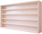 Alsino Eisenbahn Sammlervitrine Holz Regal mit eingefrästen Spurrillen für Züge V60.5a, 5 Ebenen - 60 cm x 49 cm x 8,5 cm