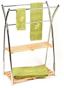 JJA JJ724236 Porte Serviette 2 Niveaux Bambou