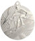 pokalspezialist 10 Stück Medaille Silber Wintersport Ski aus Stahl 50 mm x 3 mm MMC3950