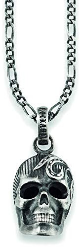 cai Herren Anhänger mit Kette 925/- Sterling Silber 55cm Matt ohne Stein Silbergrau 132250533-55