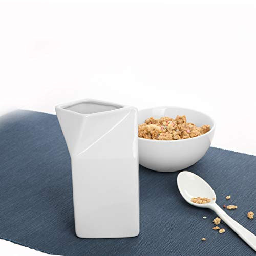 Holst Porzellan SL 2050 FA2 Gießer 0,50 L Milchtüte, weiß, 7.5 x 7.7 x 15 cm 4 Stück