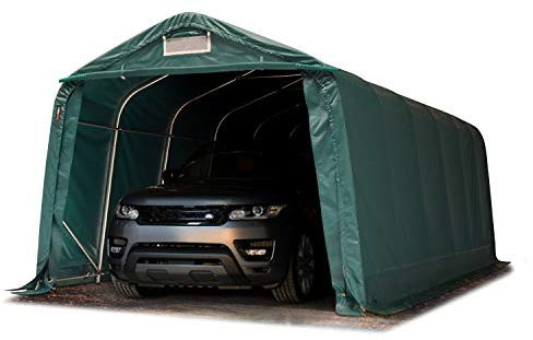 Garagenzelt Carport 3,3 x 7,2 m in dunkelgrün PRIMEtex-Plane Unterstand Lagerzelt grün