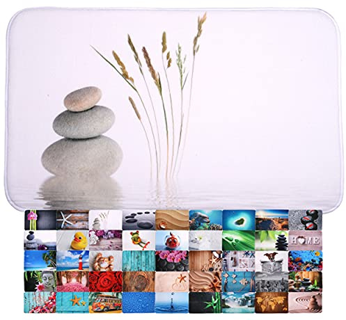 Sanilo Tapis de Salle de Bain, Grande sélection de Beaux Tapis de Douche, Absorbant, Antidérapant, Très Doux, Sèche Rapidement, Lavable (50 x 80 cm, Équilibre)