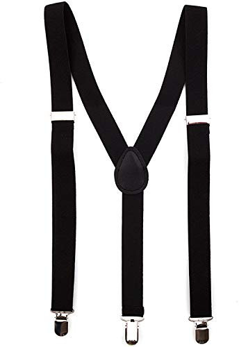 Party Factory Hosenträger, sattes Schwarz, 2,5 x 50-90cm, für Damen und Herren, Kostüm Accessoire, bis 195cm Körpergröße