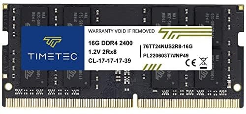 Timetec 16GB DDR4 2400MHz PC4-19200 Non-ECC Unbuffered 1.2V CL17 2Rx8 Dual Rank 260 Pin SODIMM Laptop Notebook PC Arbeitsspeicher RAM Modul Upgrade (16GB)