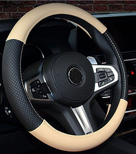 Istn 2018 Neuwagen Lenkradbezug Komfort Haltbarkeit Sicherheit Fall (14,5 '' - 15 '', Beige)