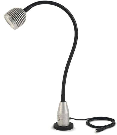 Bauer & Böcker LED Arbeitsleuchte Flexi - 450 Lumen, 4,5 Watt, Dimmbar, Aluminium, Wasserfest IP65, Schwanenhals, Magnetfuß - Made in Germany