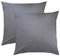 TRAUMSCHLAF Edel-Linon Kissenbezüge 2er Set anthrazit, 2X 40x40 cm
