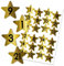 Papierdrachen 24 Adventskalender Zahlenaufkleber - Sterne auf Goldfolie Nr 54 - Sticker - zum Basteln und Dekorieren…