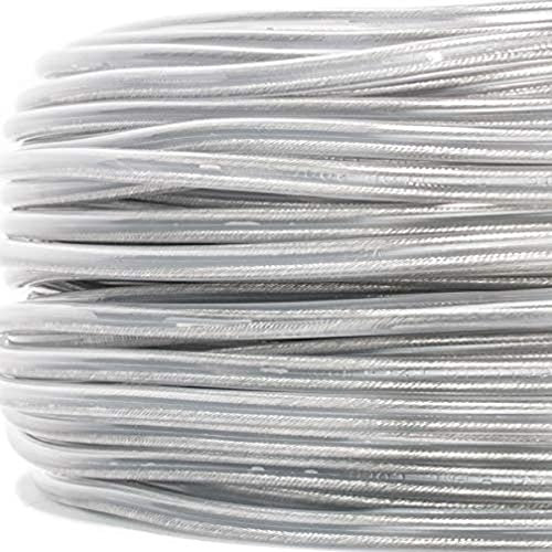 Câble rond en PVC/PVC - Transparent - 2 x 0,75 mm² - Fabriqué en UE - 5 m
